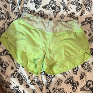 Lululemon Lime Green Running Shorts